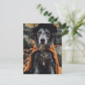 Schattige Halloween Dog AI Art Briefkaart (Staand voorkant)