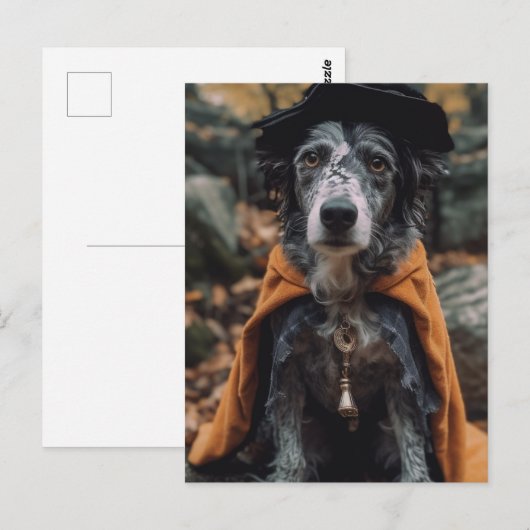 Schattige Halloween Dog AI Art Briefkaart (Voorkant / Achterkant)