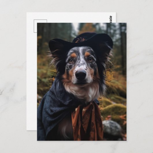 Schattige Halloween Dog Briefkaart (Voorkant / Achterkant)