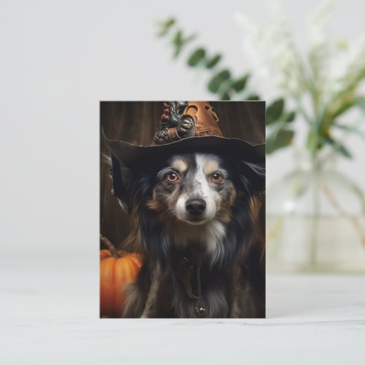 Schattige Halloween Dog Briefkaart (Staand voorkant)