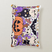 Schattige Halloween Doodle Collage Accent Kussen (Achterkant (Verticaal))