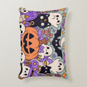 Schattige Halloween Doodle Collage Accent Kussen (Voorkant(Verticaal))
