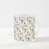 Schattige Halloween Doodles Pompoen Ghost Bat Patt Matglas Koffiemok (Voorkant rechts)