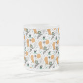 Schattige Halloween Doodles Pompoen Ghost Bat Patt Matglas Koffiemok (Center)