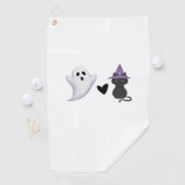 Schattige Halloween Duo vriendelijke geest en zwar Golfhanddoek (Insitu)