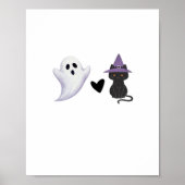 Schattige Halloween Duo vriendelijke geest en zwar Poster (Voorkant)