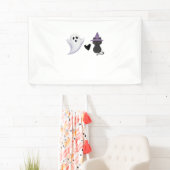 Schattige Halloween Duo vriendelijke geest en zwar Spandoek (Insitu)