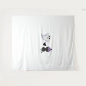 Schattige Halloween Duo vriendelijke geest en zwar Wandkleed (Voorkant (horizontaal))