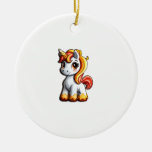 Schattige Halloween Eenhoorn Candy Corn Hoorn Magi Keramisch Ornament