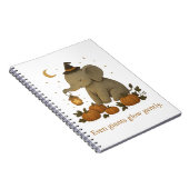 Schattige Halloween Elephant Spiral Notitieboek - (Rechterzijde)