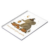 Schattige Halloween Elephant Spiral Notitieboek - (Linkerzijde)