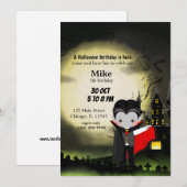 Schattige Halloween feest Dracula Kaart (Voorkant / Achterkant)