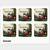 Schattige Halloween feest Dracula Vierkante Sticker (Vel)