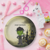 Schattige Halloween feest Frankenstein Papieren Bordje (Feest)