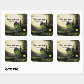Schattige Halloween feest Frankenstein Vierkante Sticker (Vel)