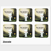 Schattige Halloween feest mama Vierkante Sticker (Vel)