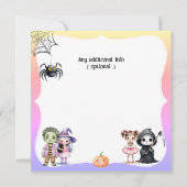 *Schattige Halloween feest voor kinderen Kaart (Achterkant)