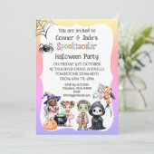 Schattige Halloween feest voor kinderen Kaart (Staand voorkant)