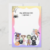 Schattige Halloween feest voor kinderen Kaart (Achterkant)