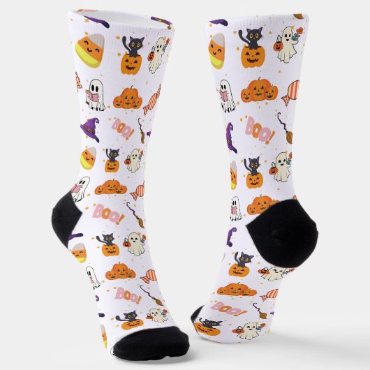 Schattige Halloween-figuren Sokken (Gebogen)