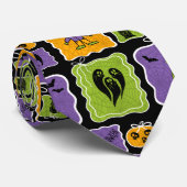 Schattige Halloween-figuren zombies Stropdas (Opgerold)