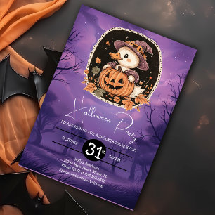 Schattige Halloween Gans Verjaardagsfeestje Kaart