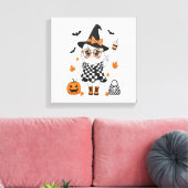 Schattige Halloween Geest Canvas Afdruk (Insitu (Woonkamer))