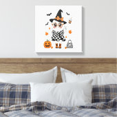 Schattige Halloween Geest Canvas Afdruk (Insitu (Slaapkamer))