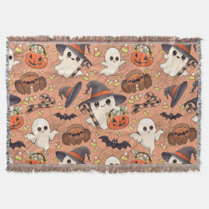 Schattige Halloween Geest Kawaii Stijl Deken