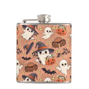 Schattige Halloween Geest Kawaii Stijl Heupfles