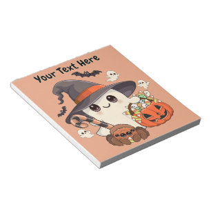 Schattige Halloween Geest Kawaii Stijl Notitieblok