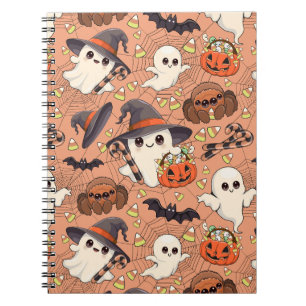 Schattige Halloween Geest Kawaii Stijl Notitieboek