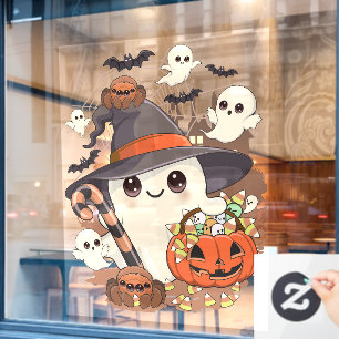 Schattige Halloween Geest Kawaii Stijl Raamsticker