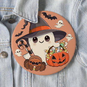 Schattige Halloween Geest Kawaii Stijl Ronde Button 6,0 Cm
