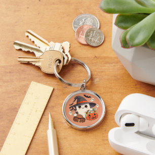 Schattige Halloween Geest Kawaii Stijl Sleutelhanger