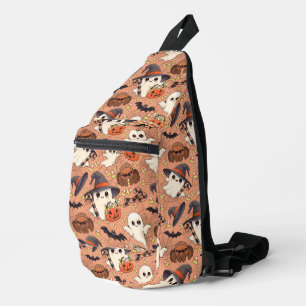 Schattige Halloween Geest Kawaii Stijl Sling Bag