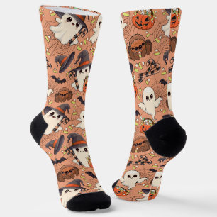 Schattige Halloween Geest Kawaii Stijl Sokken