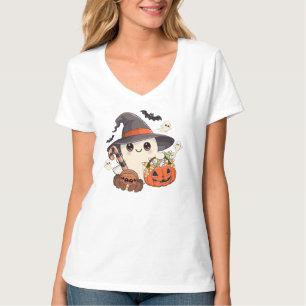 Schattige Halloween Geest Kawaii Stijl T-shirt