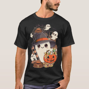 Schattige Halloween Geest Kawaii Stijl T-shirt
