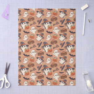 Schattige Halloween Geest Kawaii Stijl Tissuepapier