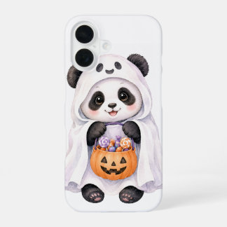 Schattige Halloween Geest Panda Pompoen Snoep iPho iPhone 16 Hoesje
