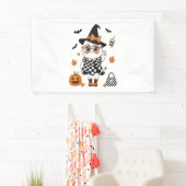 Schattige Halloween Geest Spandoek (Insitu)