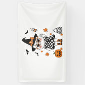 Schattige Halloween Geest Spandoek (Verticaal)