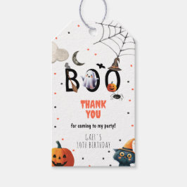 Schattige Halloween Geest Spooktacular Verjaardags Cadeaulabel
