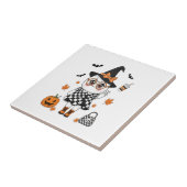 Schattige Halloween Geest Tegeltje (Zijkant)