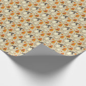 Schattige Halloween-geesten Cadeaupapier (Hoek)