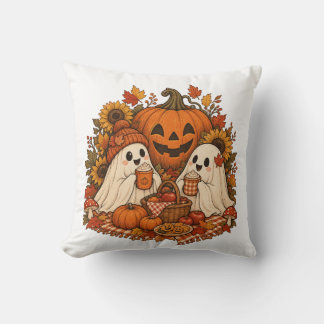 Schattige Halloween-geesten Pompoen Herfst Picknic Kussen