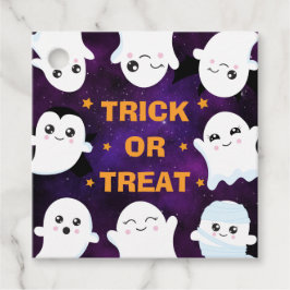 Schattige Halloween-geesten trick-or-treat Bedankjes Labels