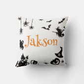 Schattige Halloween gepersonaliseerd Sierkussen - (Achterkant)
