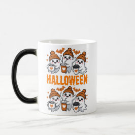 Schattige Halloween Ghost Coffee Design Magische Mok